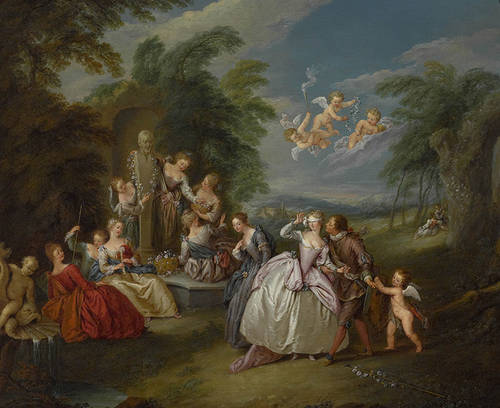 Jean-Baptiste Joseph Pater: Blindekuh, um 1730, Röbbig München (Foto Luigi Caputo)